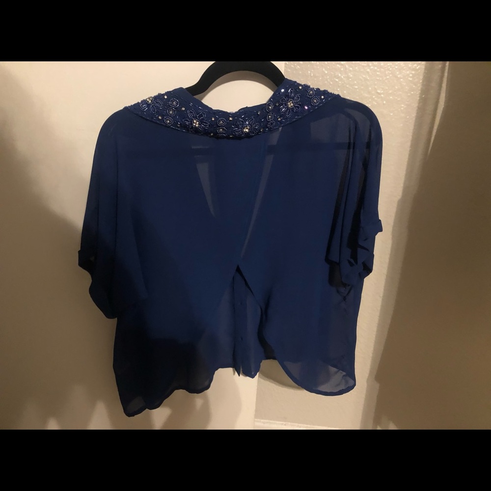 Sequin Flowy crop top